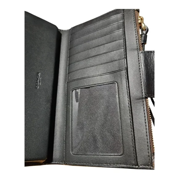 Women's Coach Wallet Brown and Black - Picture 5 of 15